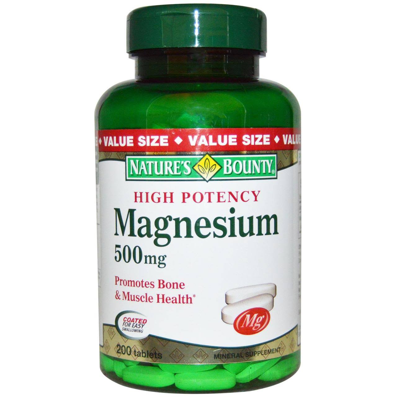 Nature's Bounty, Magnesium - 500mg, 200 Tablets