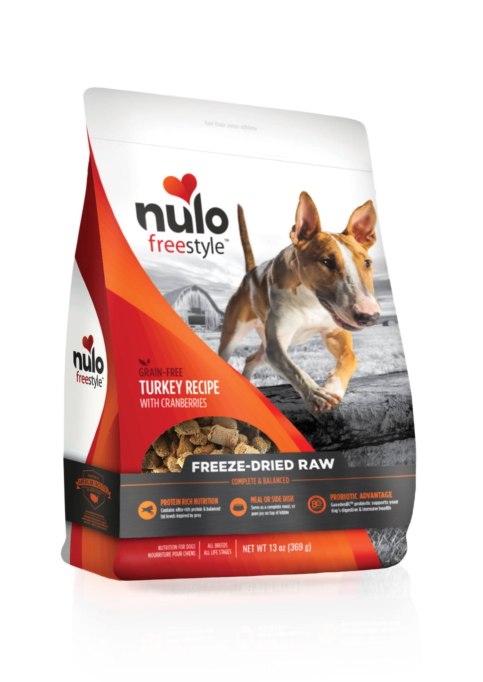 Nulo Freeze Dried Raw Dog Food - Turkey with Cranberries, 13oz