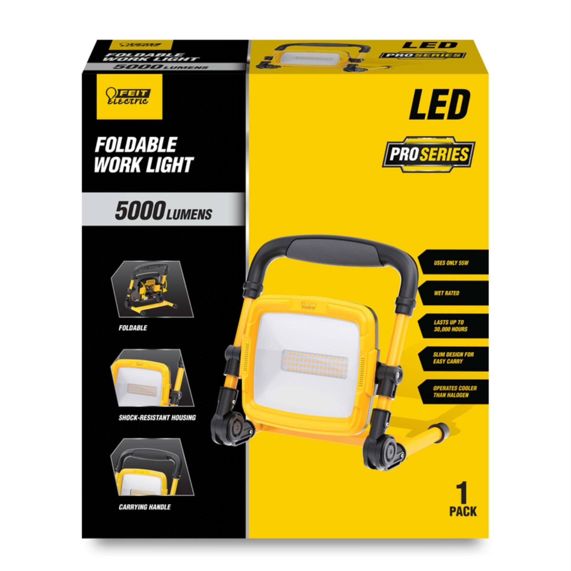 Feit Electric Work Light Pro Series 5000 lm LED Corded Stand (H or Scissor) WORK5000XLPLUGF