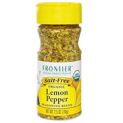 Frontier Salt Free Organic Seasoning Lemon Pepper - 2.5oz