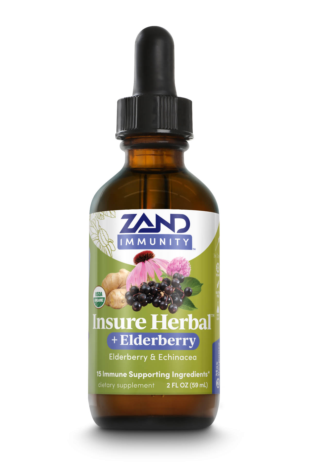 Zand Organic Insure Herbal Immune Support Plus Elderberry - 59ml