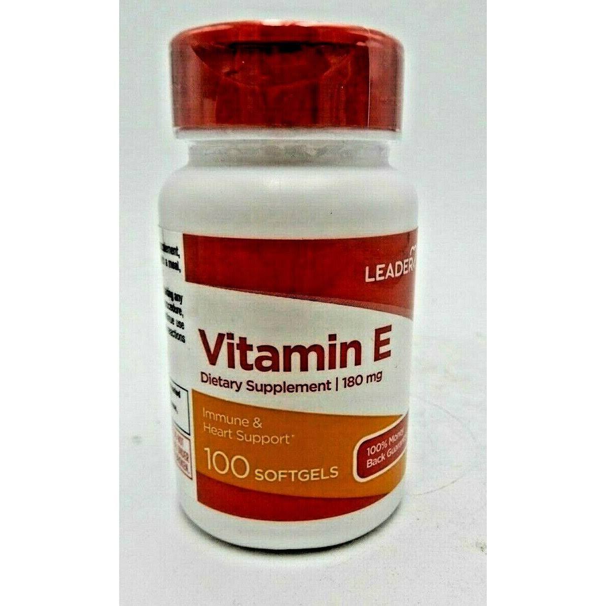 Leader Vitamin E, 180 mg, Softgels - 100 softgels